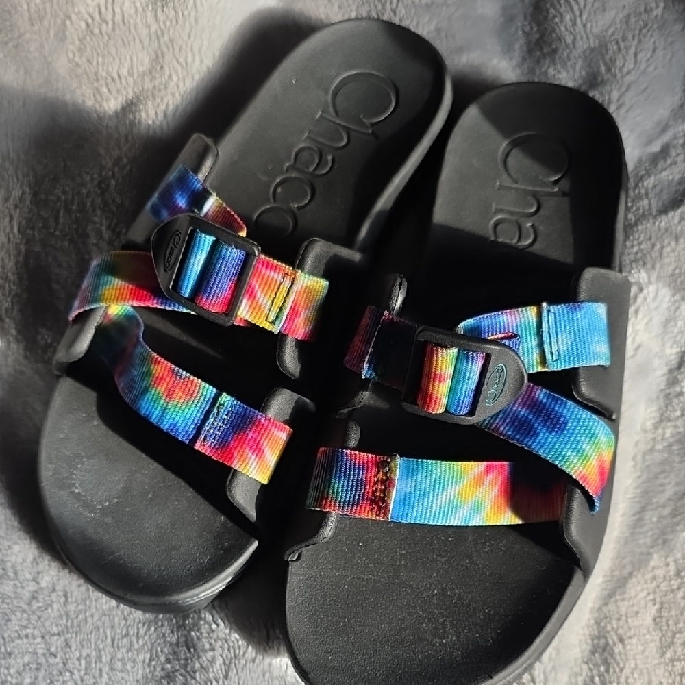 Chaco Kids Sandals - Multicolor Straps with Black Base